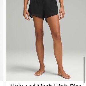 Lululemon Black High-Rise Mesh Shorts